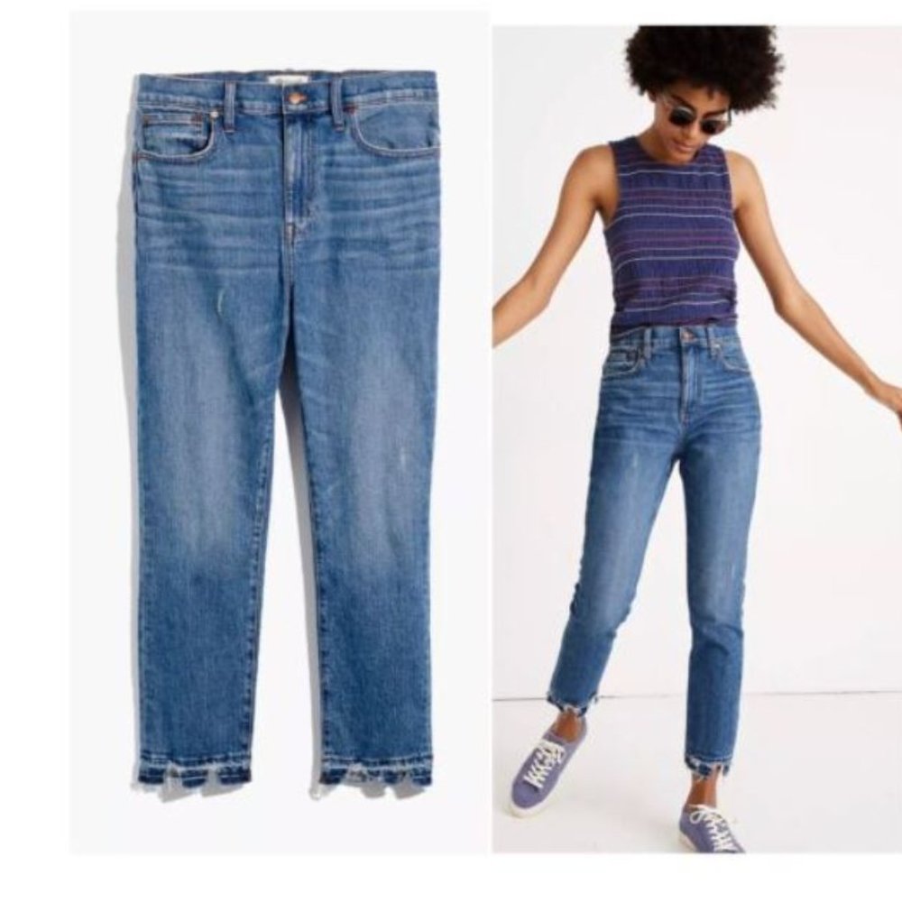 Madewell The High-Rise Slim Crop Boyjean in Melbourne Wash Sz 29